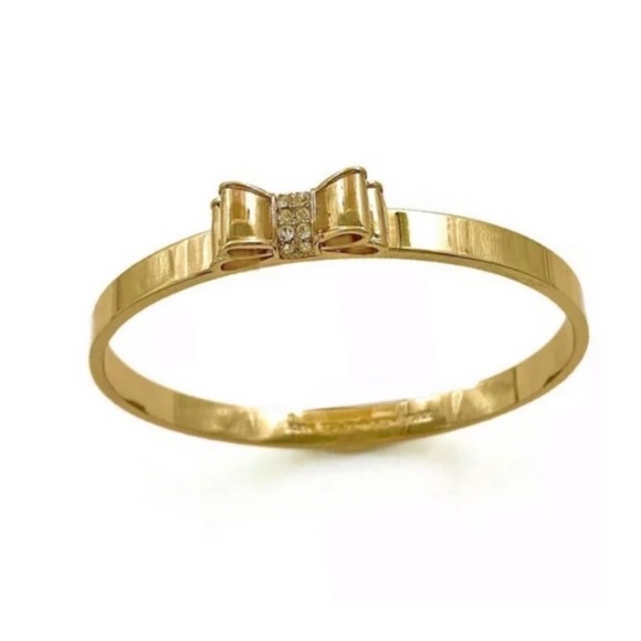 KATE SPADE • Moon River Crystal Gold Bangle Bracelet - Picture 4 of 8